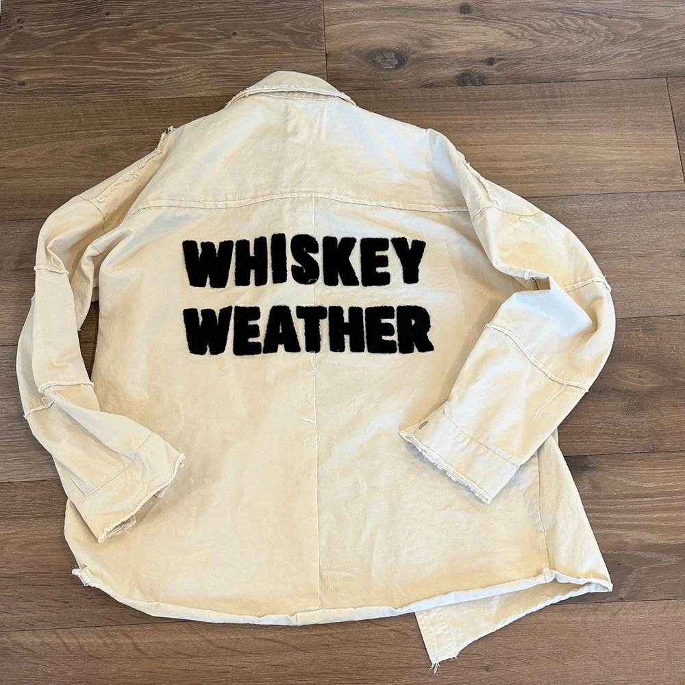 Whiskey Weather Panache Apparel cotton shacket cream L - Picture 1 of 6